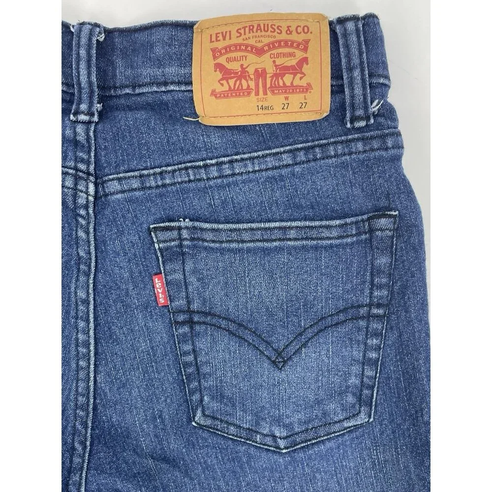 Boys Levi’s 511 Slim Jeans Size 14 Regular 27x27 Medium Wash - Picture 16 of 16